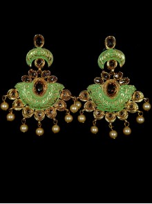 Reverse Ad Earrings With Meenakari Work